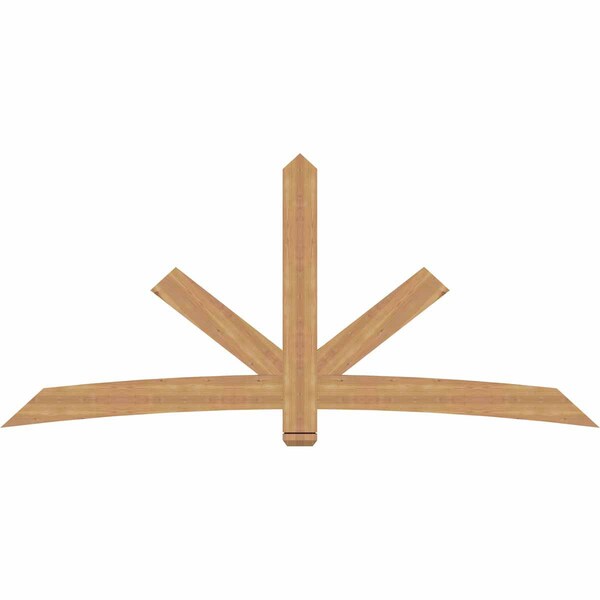 Ekena Millwork Alberta Smooth Timber Gable Bracket, Western Red Cedar, 96"W x 44"H x 1 1/2"D x 5 1/2"F, 11/12 Pitch GBW096X44X0206ALB00SWR - main